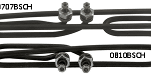 5.5 kW 240V Titanium Heater Element Bowtie Center Terminals