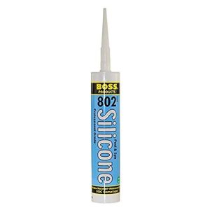 Boss 802, General Purpose Silicone Adhesive, clear, 10.3oz